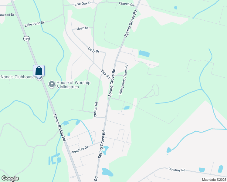 map of restaurants, bars, coffee shops, grocery stores, and more near 1059 Spring Grove Road in Jesup