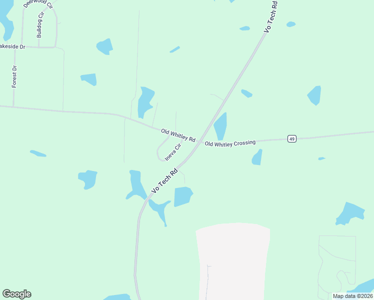 map of restaurants, bars, coffee shops, grocery stores, and more near 1230 Vo Tech Road in Fitzgerald