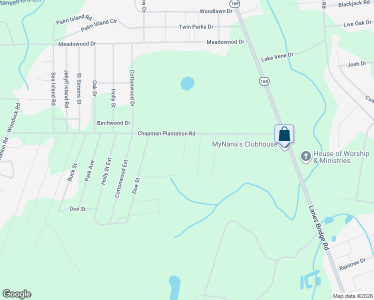 map of restaurants, bars, coffee shops, grocery stores, and more near 1500-1784 Chapman Plantation Road in Jesup