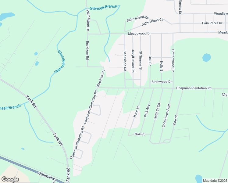 map of restaurants, bars, coffee shops, grocery stores, and more near 800 Chapman Plantation Road in Jesup