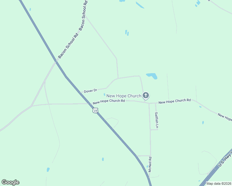 map of restaurants, bars, coffee shops, grocery stores, and more near 325 New Hope Church Road in Alma