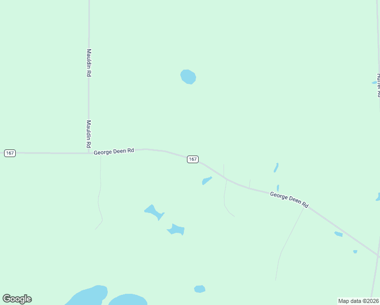 map of restaurants, bars, coffee shops, grocery stores, and more near 6415 George Deen Road in Broxton