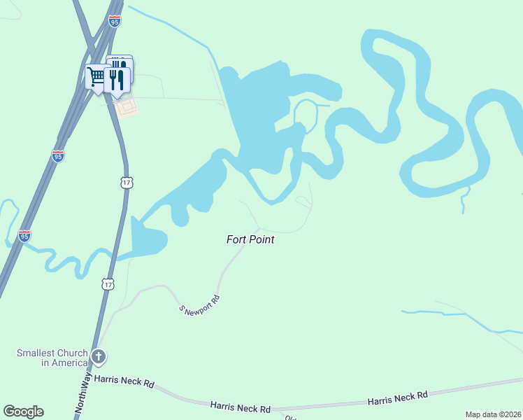 map of restaurants, bars, coffee shops, grocery stores, and more near 1075 River Plantation Place Northeast in Townsend