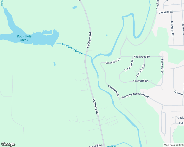 map of restaurants, bars, coffee shops, grocery stores, and more near 2656 Palmyra Road in Leesburg