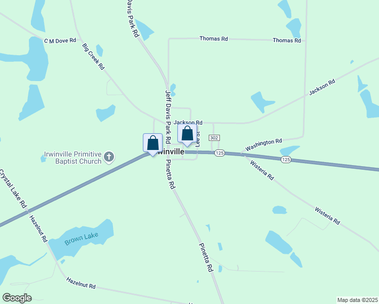 map of restaurants, bars, coffee shops, grocery stores, and more near 1907 Georgia 32 in Ocilla