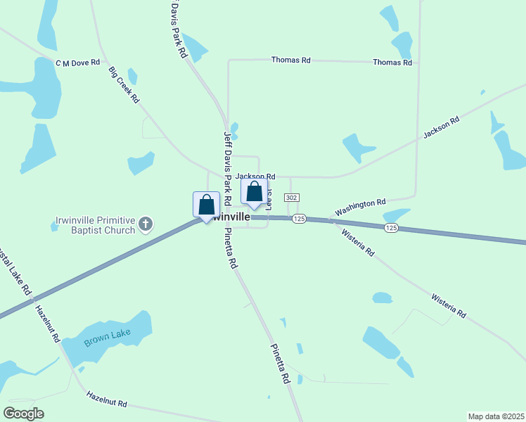 map of restaurants, bars, coffee shops, grocery stores, and more near 1907 Georgia 32 in Ocilla