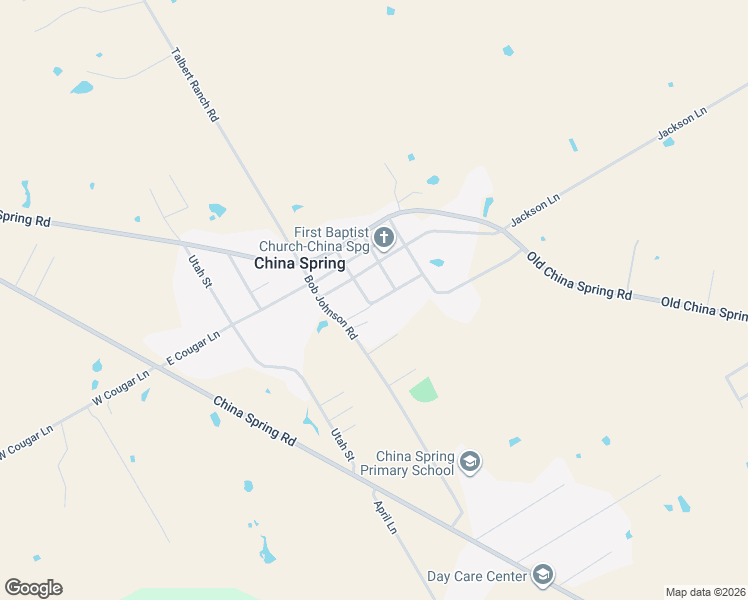 map of restaurants, bars, coffee shops, grocery stores, and more near 217 Norm Street in China Spring