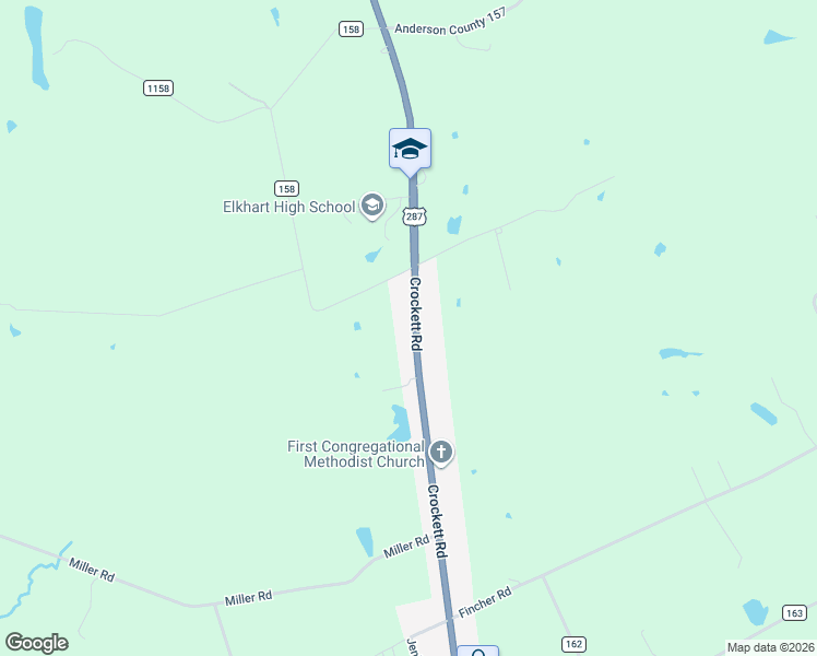 map of restaurants, bars, coffee shops, grocery stores, and more near 351 Texas 19 in Elkhart