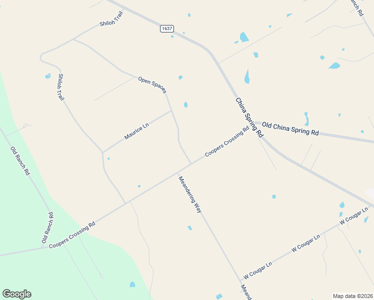 map of restaurants, bars, coffee shops, grocery stores, and more near 244 Open Spaces in China Spring