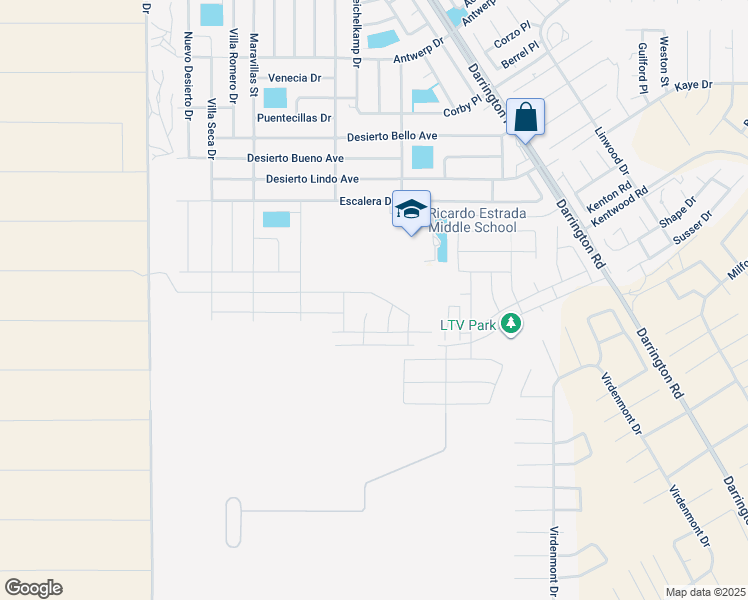 map of restaurants, bars, coffee shops, grocery stores, and more near 14408 Sabio in Horizon City