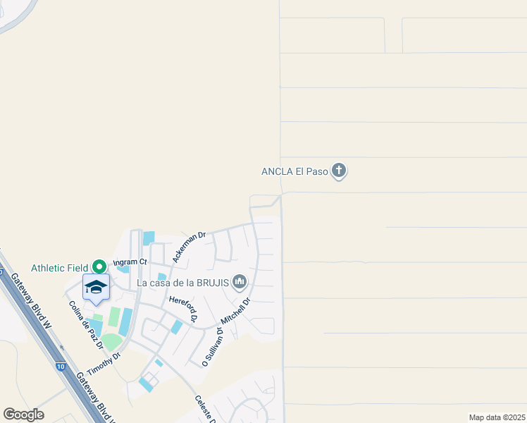map of restaurants, bars, coffee shops, grocery stores, and more near 13558 Hibiscus Court in El Paso