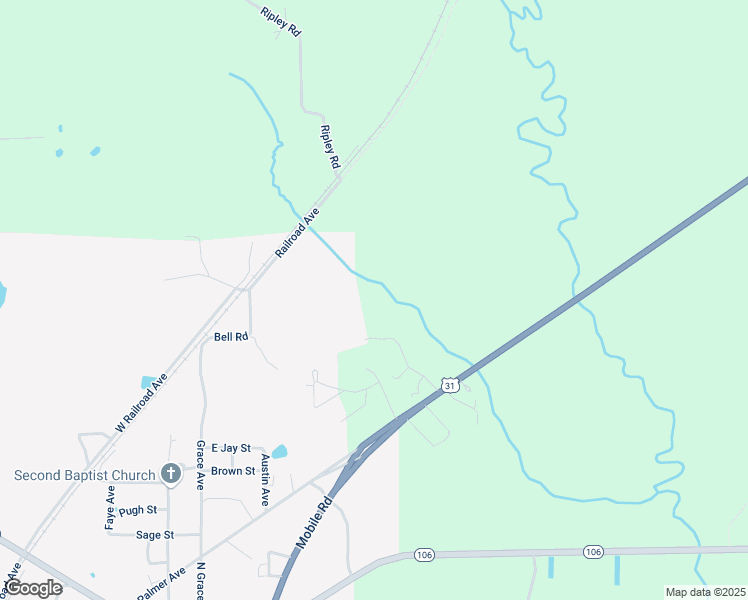 map of restaurants, bars, coffee shops, grocery stores, and more near 194 Goldenrod Road in Georgiana