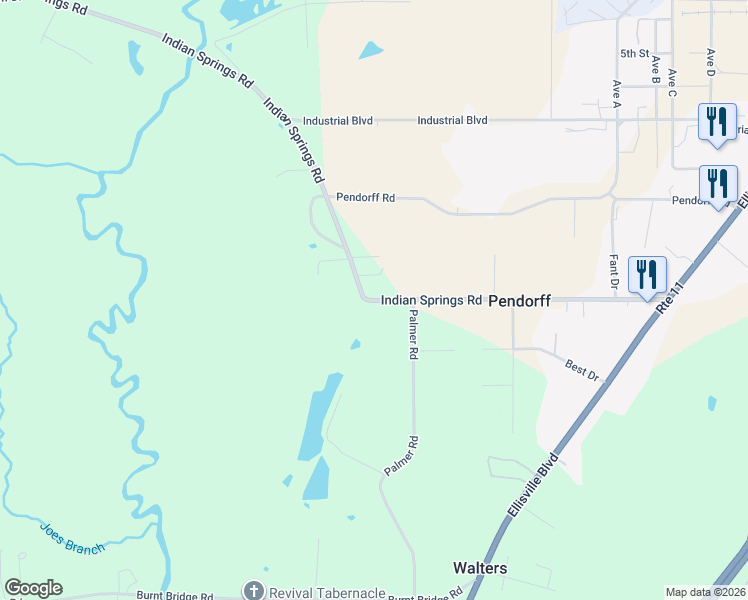 map of restaurants, bars, coffee shops, grocery stores, and more near 3618 Indian Springs Road in Laurel