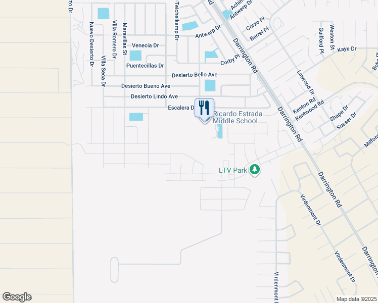 map of restaurants, bars, coffee shops, grocery stores, and more near 14408 Sabio in Horizon City