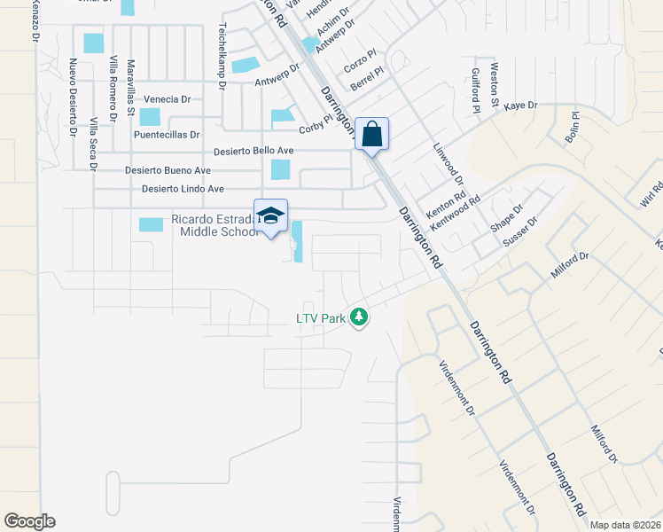 map of restaurants, bars, coffee shops, grocery stores, and more near 14604 Escalera Drive in El Paso