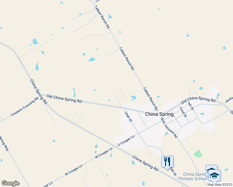 map of restaurants, bars, coffee shops, grocery stores, and more near 220 Betty Jane Ln in China Spring