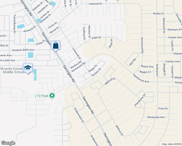 map of restaurants, bars, coffee shops, grocery stores, and more near 14772 Shape Drive in Clint