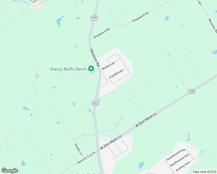 map of restaurants, bars, coffee shops, grocery stores, and more near 166 J L Brazzil Loop in Waco