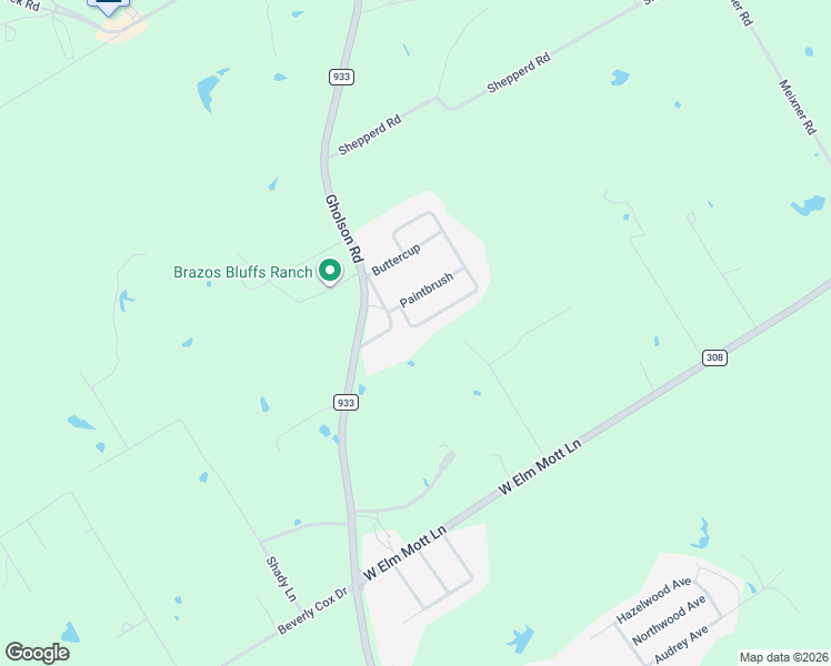 map of restaurants, bars, coffee shops, grocery stores, and more near 166 J L Brazzil Loop in Waco