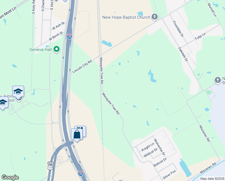 map of restaurants, bars, coffee shops, grocery stores, and more near 1138 Mesquite Tree Road in Waco