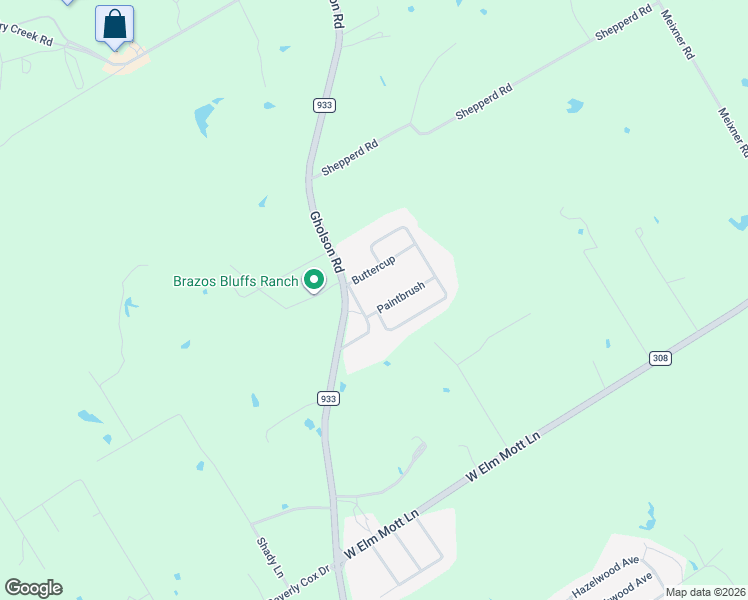 map of restaurants, bars, coffee shops, grocery stores, and more near 176 Paintbrush in Waco