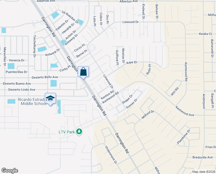 map of restaurants, bars, coffee shops, grocery stores, and more near 973 Travelo Road in El Paso
