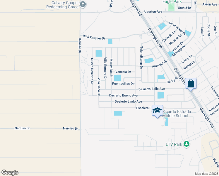 map of restaurants, bars, coffee shops, grocery stores, and more near 769 Maravillas Street in Horizon City