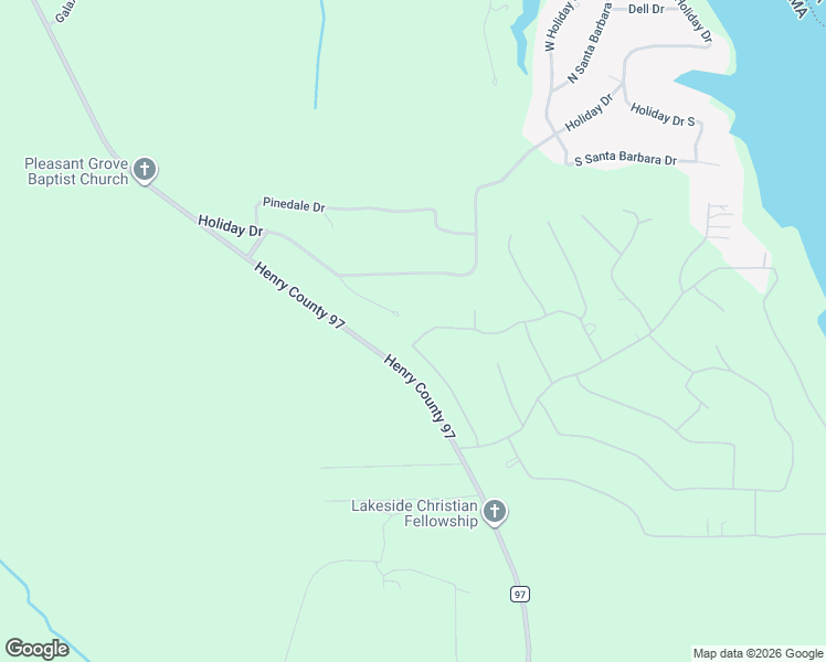map of restaurants, bars, coffee shops, grocery stores, and more near 365 Woodland Drive in Abbeville