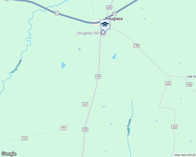 map of restaurants, bars, coffee shops, grocery stores, and more near Farm to Market 225 in Douglass