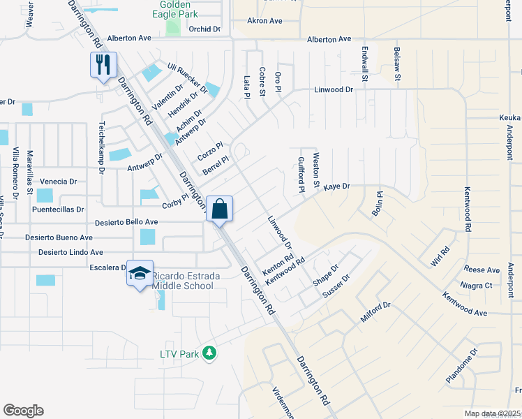 map of restaurants, bars, coffee shops, grocery stores, and more near 954 Travelo Road in Clint