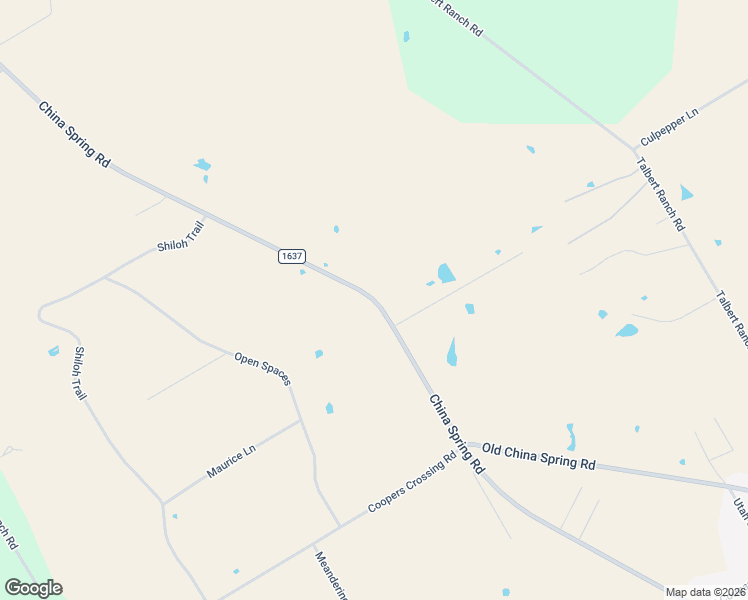 map of restaurants, bars, coffee shops, grocery stores, and more near 15656 China Spring Road in China Spring