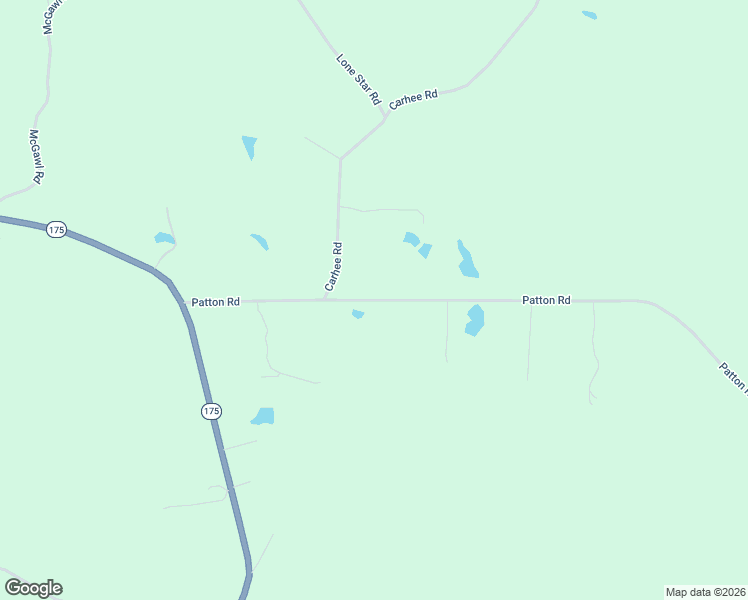 map of restaurants, bars, coffee shops, grocery stores, and more near 527 Patton Road in Many