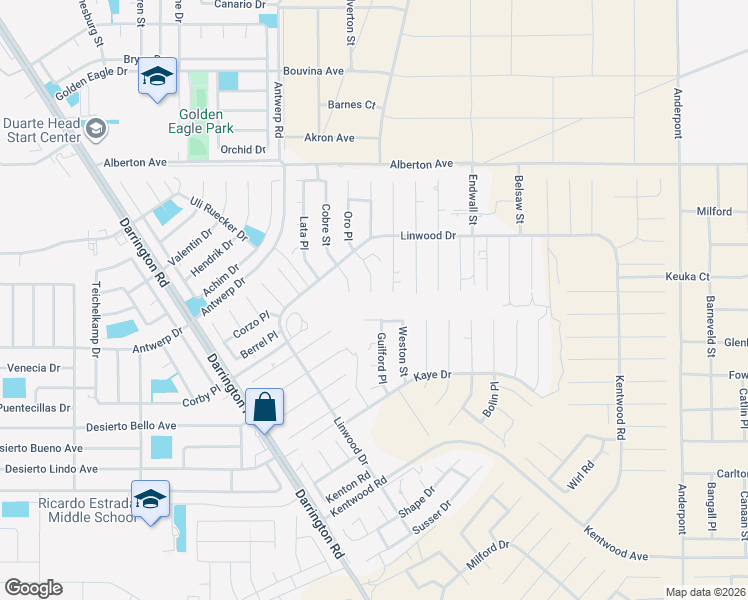 map of restaurants, bars, coffee shops, grocery stores, and more near 740 Oro Place in El Paso