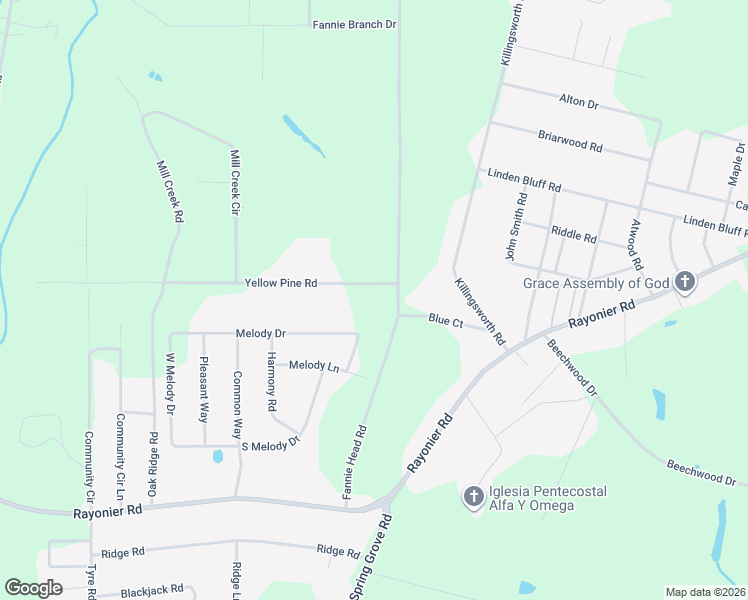 map of restaurants, bars, coffee shops, grocery stores, and more near 547 Fannie Head Road in Jesup
