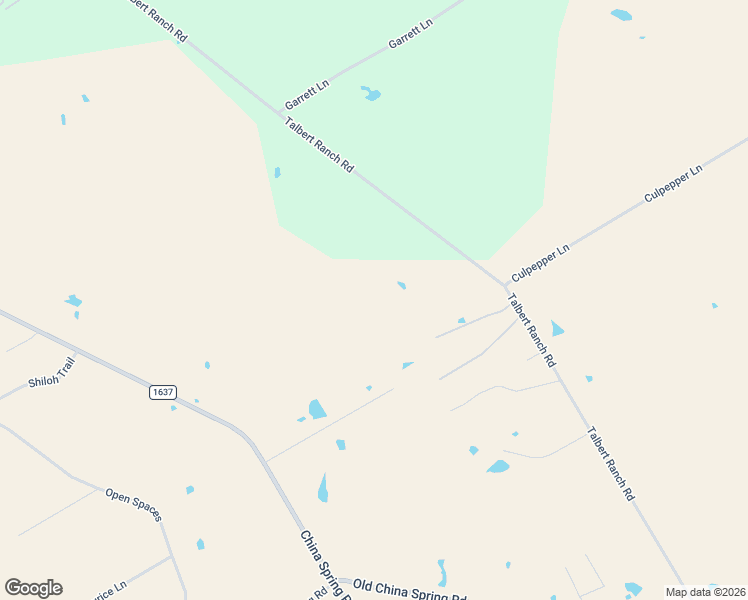 map of restaurants, bars, coffee shops, grocery stores, and more near 1311 Talbert Ranch Road in China Spring