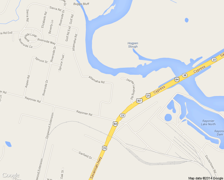 map of restaurants, bars, coffee shops, grocery stores, and more near 442 Altamaha Road in Jesup