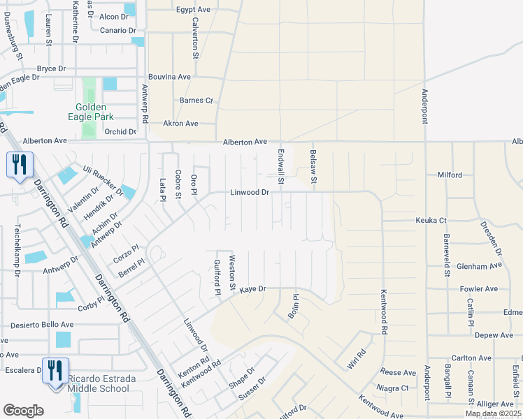 map of restaurants, bars, coffee shops, grocery stores, and more near 718 Platino Place in El Paso