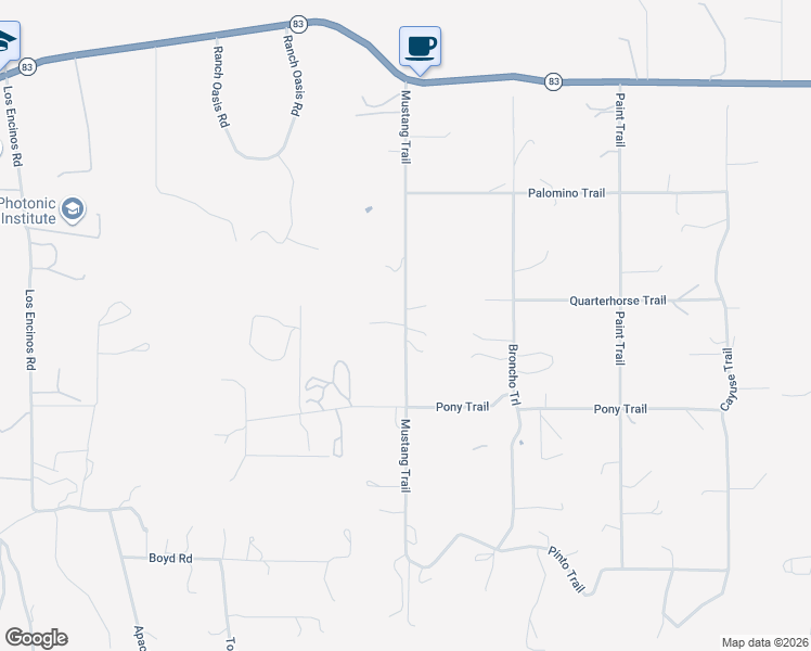 map of restaurants, bars, coffee shops, grocery stores, and more near Mustang Trail in Sonoita