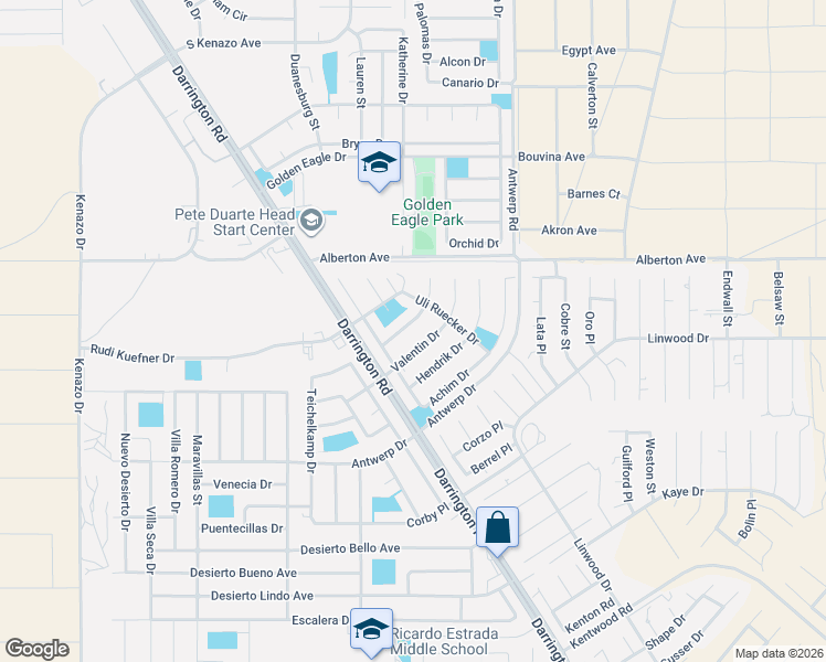 map of restaurants, bars, coffee shops, grocery stores, and more near 14540 Annegret Drive in El Paso