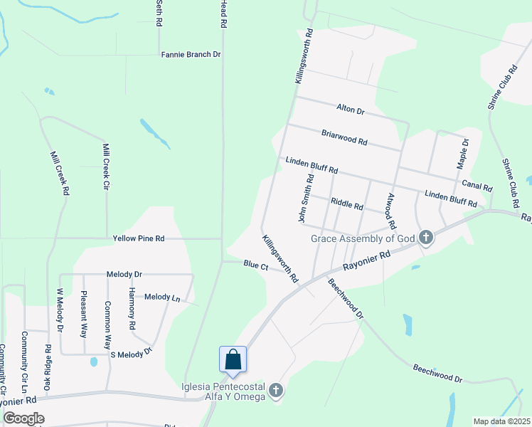 map of restaurants, bars, coffee shops, grocery stores, and more near in Jesup