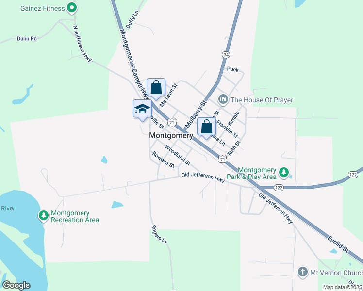 map of restaurants, bars, coffee shops, grocery stores, and more near 620 Bienville Street in Montgomery
