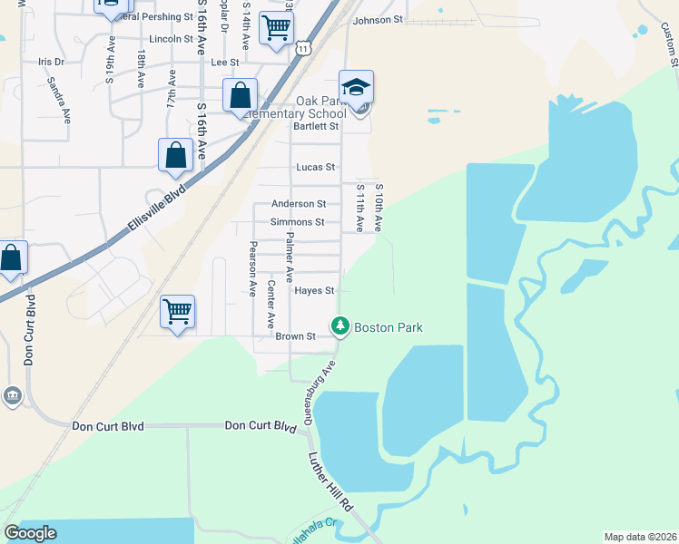 map of restaurants, bars, coffee shops, grocery stores, and more near 1100 Walley Street in Laurel
