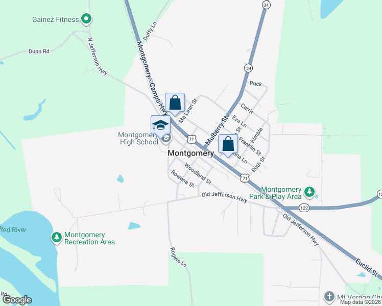 map of restaurants, bars, coffee shops, grocery stores, and more near in Montgomery