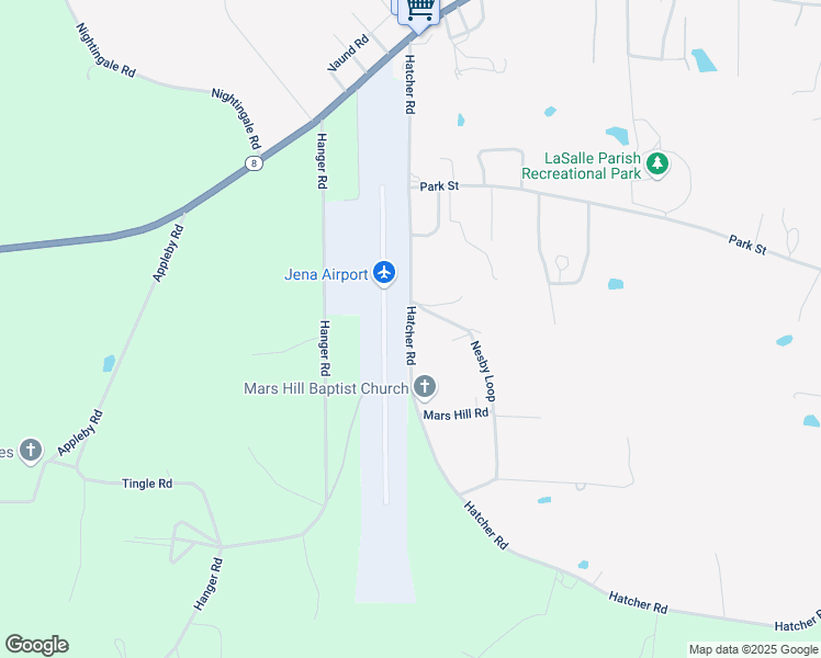 map of restaurants, bars, coffee shops, grocery stores, and more near Airport Road in La Salle