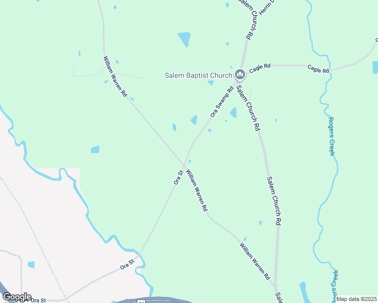 map of restaurants, bars, coffee shops, grocery stores, and more near 134 Ora Swamp Road in Collins