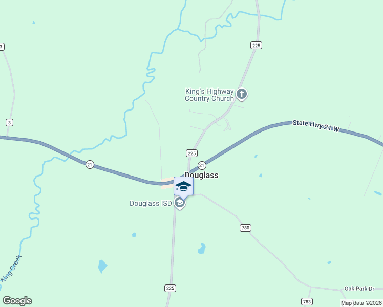 map of restaurants, bars, coffee shops, grocery stores, and more near Farm to Market 225 in Douglass
