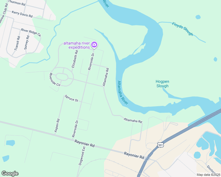 map of restaurants, bars, coffee shops, grocery stores, and more near 840 Altamaha Road in Jesup