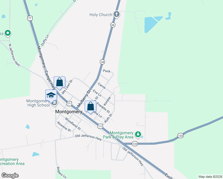 map of restaurants, bars, coffee shops, grocery stores, and more near Kimble in Montgomery
