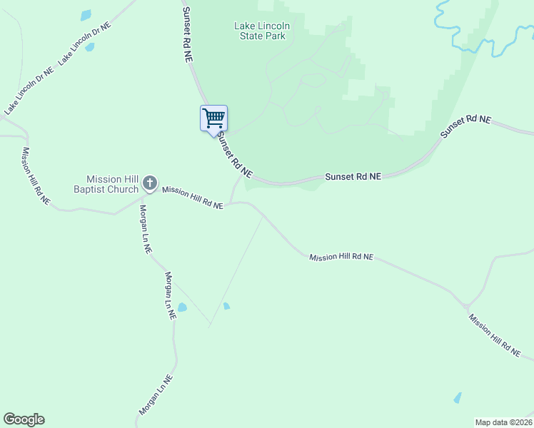 map of restaurants, bars, coffee shops, grocery stores, and more near 2489 Mission Hill Road Northeast in Wesson