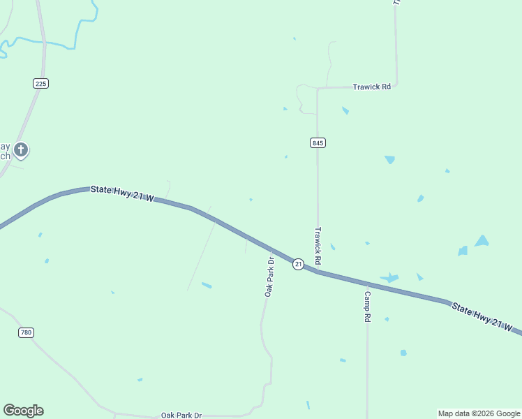 map of restaurants, bars, coffee shops, grocery stores, and more near 14080 Texas 21 in Douglass
